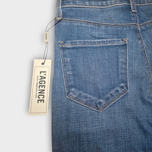 L'AGENCE Dark Blue Straight Jeans - Picture 10 of 10